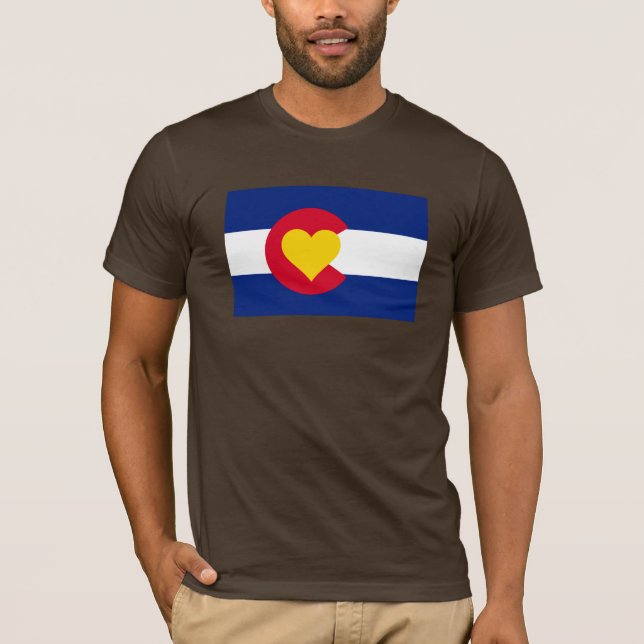 Colorado-Liebe-Flaggen-T - Shirt (Vorderseite)