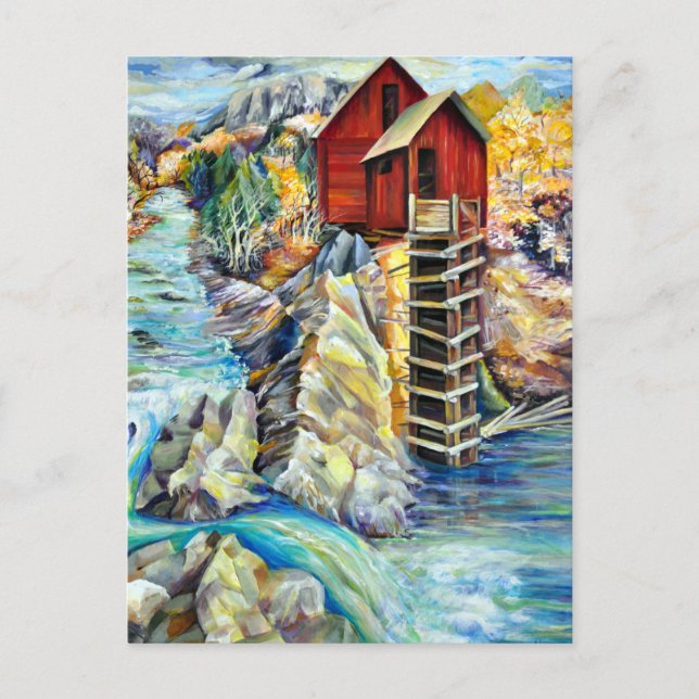 Colorado Malerische Landschaft, Kristallmühle Postkarte (Vorderseite)