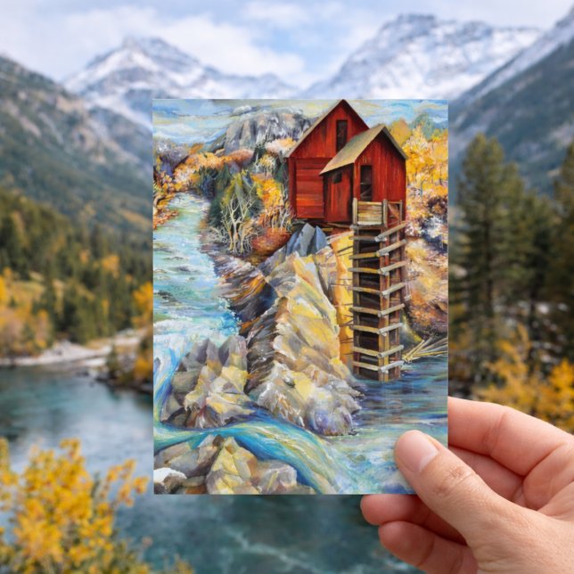 Colorado Malerische Landschaft, Kristallmühle Postkarte (Von Creator hochgeladen)