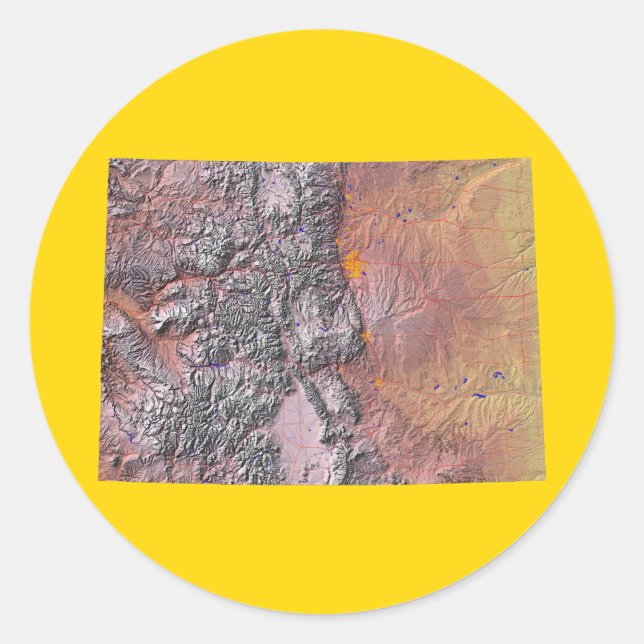 Colorado Map Sticker (Vorderseite)