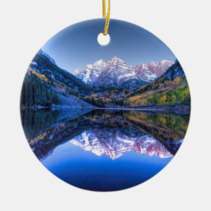 Colorado Maroon Bells im Herbst Keramikornament