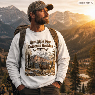 Colorado Maultierhirsch-Bogenjagd-Berg-Sweatshirt Sweatshirt