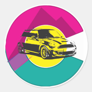 Colorado MINI Runder Aufkleber