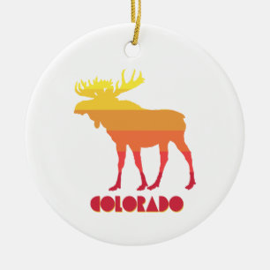 Colorado Moose Keramik Ornament