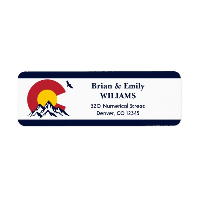 Colorado Mountain Flag Name City Street (Vorne)