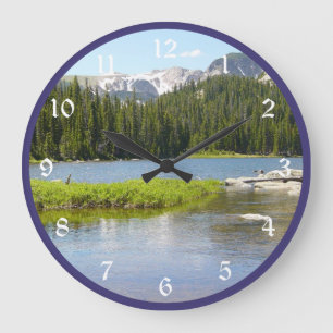 Colorado Mountain Lake Große Wanduhr