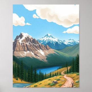 Colorado Mountain Landscape Wall Art Poster