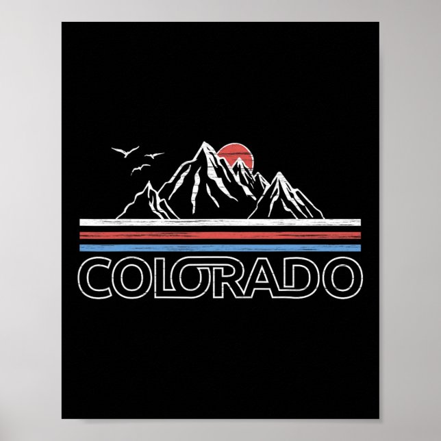 Colorado Mountain State Flag Tee Rocky Mountains S Poster (Vorne)