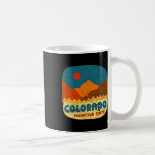 Colorado Mountain State Rocky Mountains Retro T-Sh Kaffeetasse