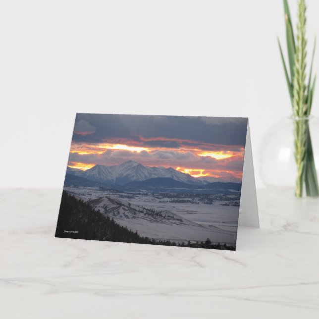 Colorado Mountain Sunset Card Karte (Vorderseite)
