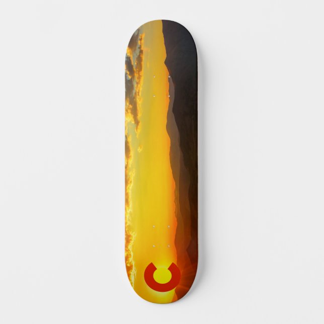 Colorado Mountain Sunset II Skateboard Deck (Vorderseite)