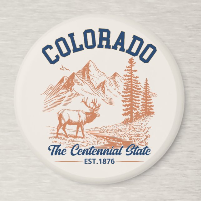 Colorado Mountain | The Centennial State Souvenir Magnet (Von Creator hochgeladen)