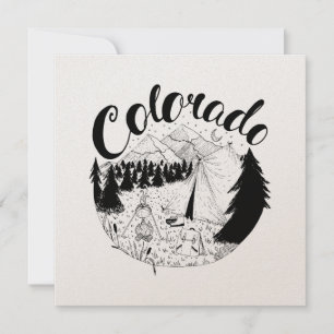 Colorado Mountain Travel Ink Zeichnend
