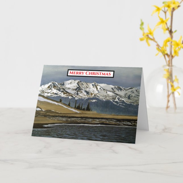 Colorado Mountain Winter Snow Karte (Gelbe Blume)