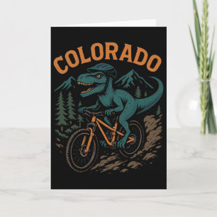 Colorado Mountainbiken T-Rex Dinosaur Lustig Fahrr Karte