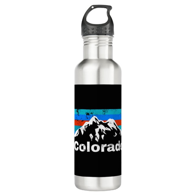 Colorado Mountains Edelstahlflasche (Vorderseite)