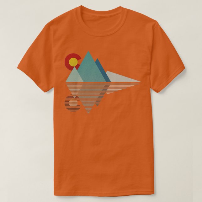 Colorado Mountains Geometric T-Shirt (Design vorne)