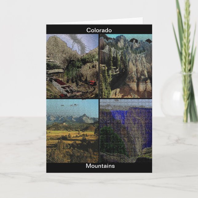 Colorado Mountains Mosaik Foto Collage wird gut Karte (Vorderseite)