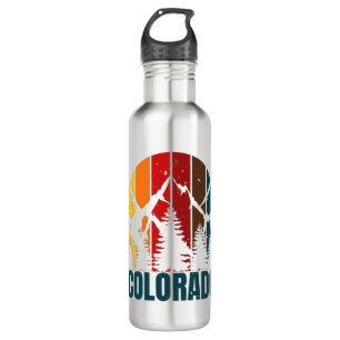 Colorado Mountains Retro Edelstahlflasche