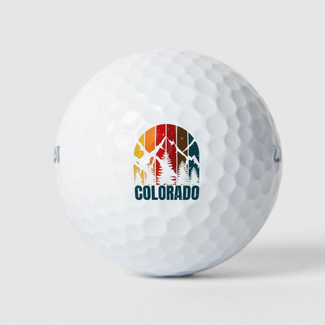 Colorado Mountains Retro Golfball (Vorderseite)