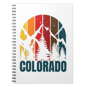 Colorado Mountains Retro Notizblock