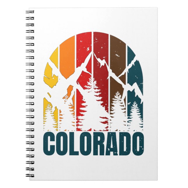 Colorado Mountains Retro Notizblock (Vorderseite)