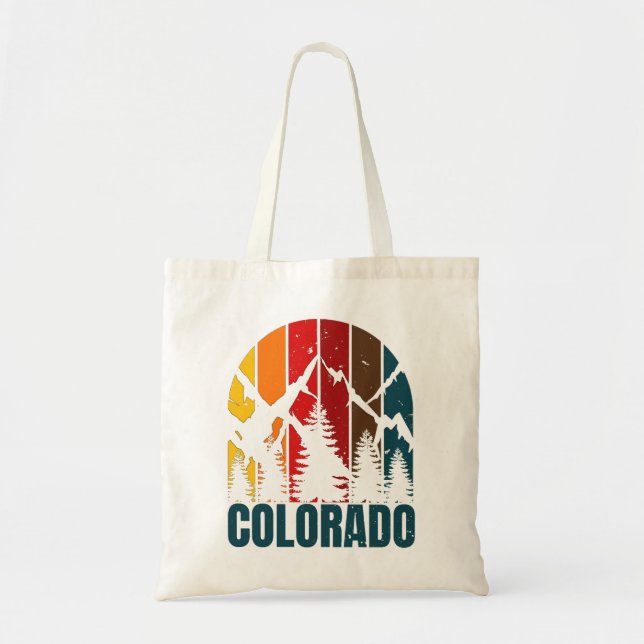Colorado Mountains Retro Tragetasche (Vorne)