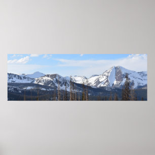Colorado Mountains Snow und Blue Sky Fotografy Poster
