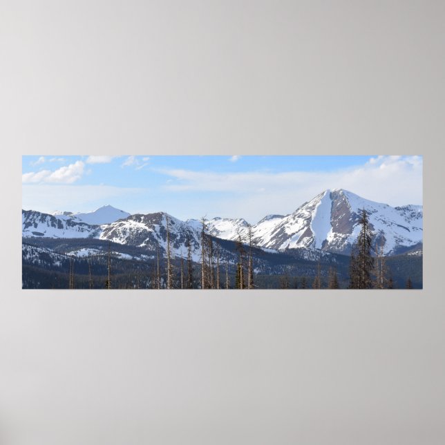 Colorado Mountains Snow und Blue Sky Fotografy Poster (Vorne)