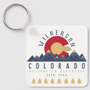 Colorado Mountains Vintag Co Flag Souvenirs Schlüsselanhänger