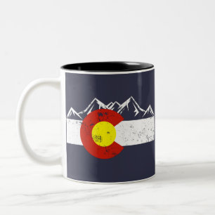 Colorado Mountains Vintag Zweifarbige Tasse
