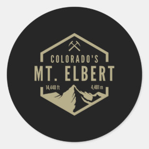 Colorado Mt. Elbert Runder Aufkleber