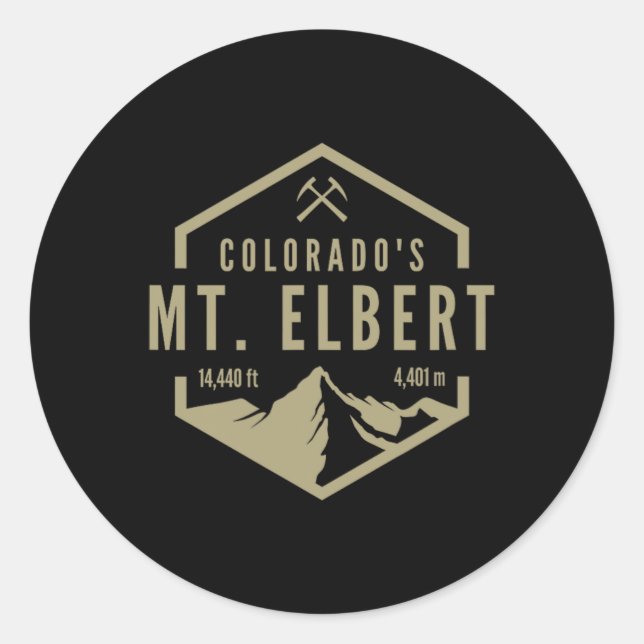 Colorado Mt. Elbert  Runder Aufkleber (Vorderseite)
