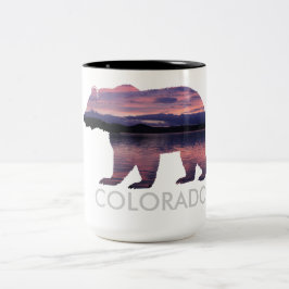 Colorado Native Bear | Sonnenuntergang | Große Tas Zweifarbige Tasse