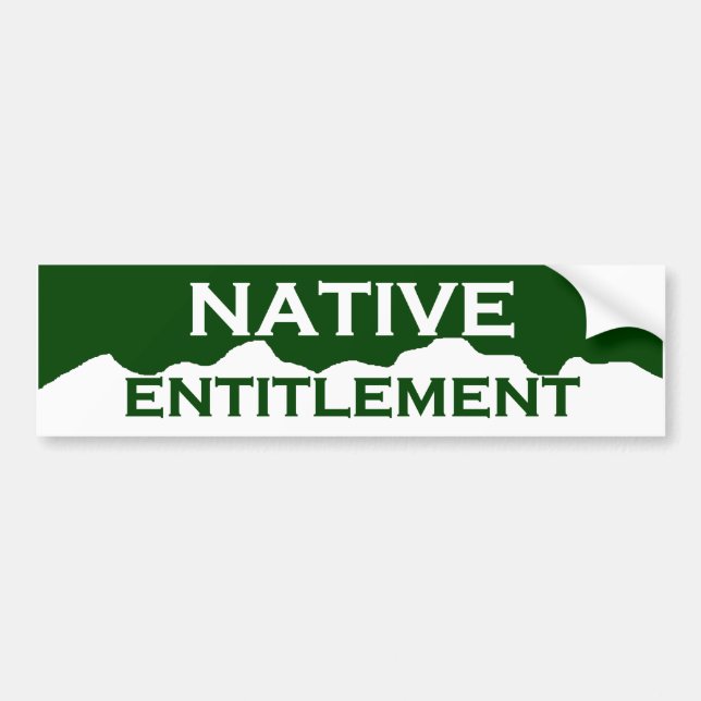 Colorado Native Entitlement Autoaufkleber (Vorne)