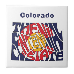 Colorado Nickname Word Art Fliese