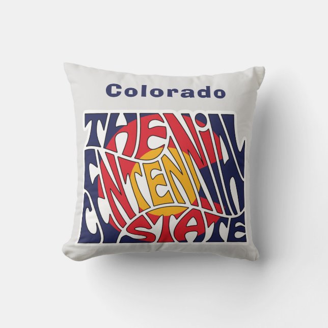 Colorado Nickname Word Art Kissen (Vorderseite)