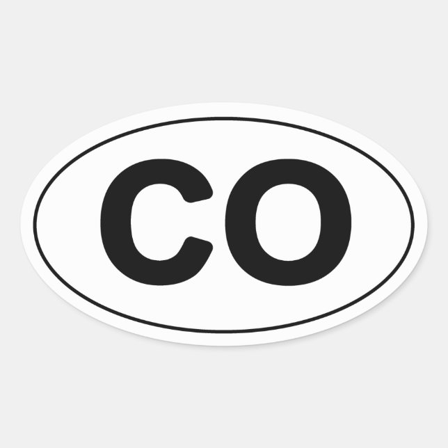 Colorado Oval Sticker (Vorderseite)