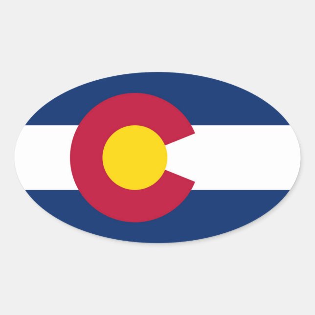 Colorado Ovaler Aufkleber (Vorderseite)