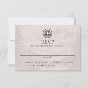 Colorado Passport Wedding RSVP Card Karte