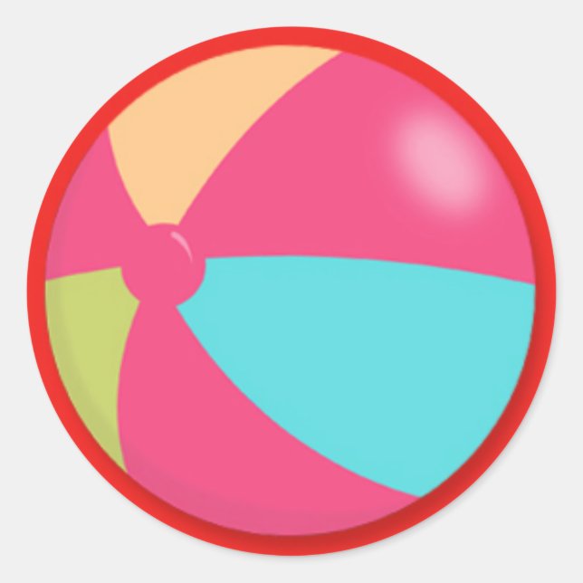 Colorado Pastel Beach Ball Runder Aufkleber (Vorderseite)