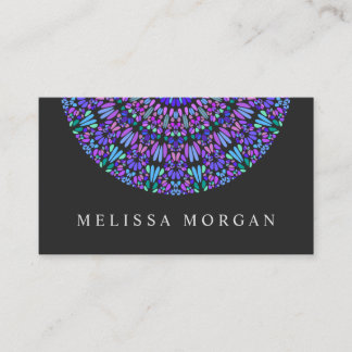 Colorado Petal Mosaic Mandala Business Card Visitenkarte