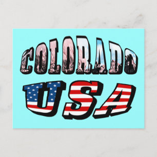 Colorado Picture und USA Text Postkarte