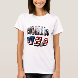 Colorado Picture und USA Text T-Shirt