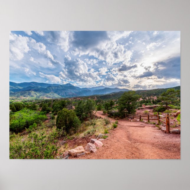 Colorado Pikes Peak Abend Wandern Poster (Vorne)