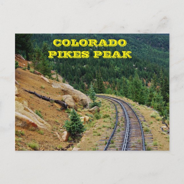 Colorado Pikes Peak nach oben Postkarte (Vorderseite)