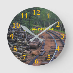 Colorado Pikes Peak Round Clock Runde Wanduhr
