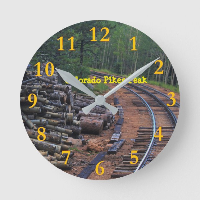 Colorado Pikes Spitzenuhr Runde Wanduhr (Vorderseite)
