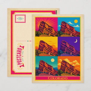 Colorado Postkarte Red Rock Vintage