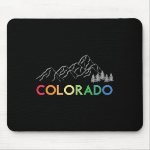 Colorado Pride Wandern Regenbogen Retro Vintage Be Mousepad